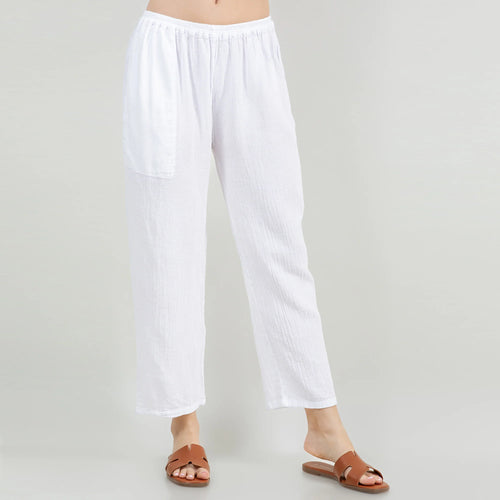Brenda Pant with Pockets 100% Cotton Gauze
