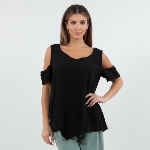 Mylie Cold Shoulder 100% Cotton Gauze Top