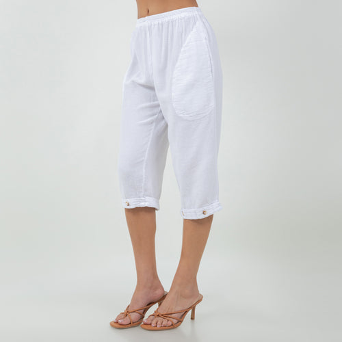 Nydia Perfect Capri in 100% Cotton Gauze